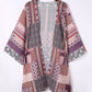 Patchwork Open Front Duster Cardigan