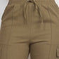Solid High-rise Pocketed Jogger Pants