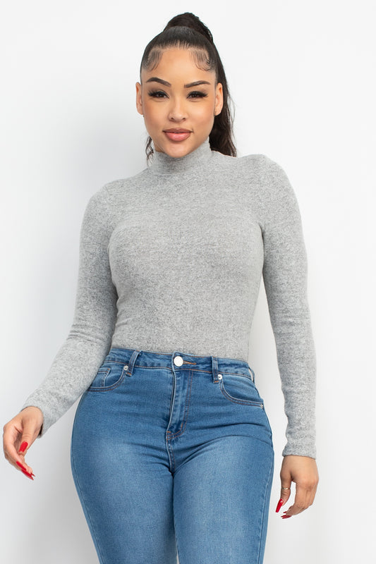 Mock Neck Long Sleeve Top