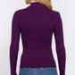 Long Sleeve Mock Neck Rib Sweater
