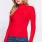 Long Sleeve Mock Neck Rib Sweater