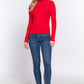 Long Sleeve Mock Neck Rib Sweater
