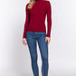 Long Sleeve Mock Neck Rib Sweater
