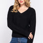 Dolman Sleeve Strappy Open Back Sweater