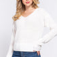 Dolman Sleeve Strappy Open Back Sweater
