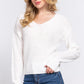 Dolman Sleeve Strappy Open Back Sweater