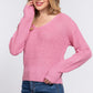 Dolman Sleeve Strappy Open Back Sweater