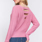 Dolman Sleeve Strappy Open Back Sweater