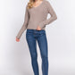Dolman Sleeve Strappy Open Back Sweater