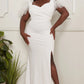Mesh Tulle Shoulders Plus Size Maxi Dress