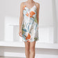 Botanical Print V-Neck Spaghetti Strap Night Dress