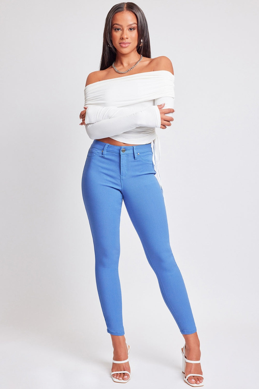 Full Size Hyperstretch Mid-Rise Skinny Pants