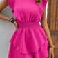 Textured Smocked Waist Layered Dress