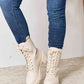 East Lion Corp Zip Back Lace-up Front Combat Boots