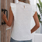 Butterfly Sleeve Frill Neck Blouse