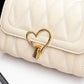 Heart Buckle PU Leather Crossbody Bag