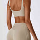Square Neck Cropped Sports Tank Top