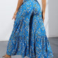 Printed Tie-Front Culottes