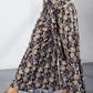 Printed Tie-Front Culottes