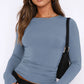 Round Neck Long-Sleeve Top