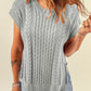 Cable-Knit Side Slit Sweater Vest